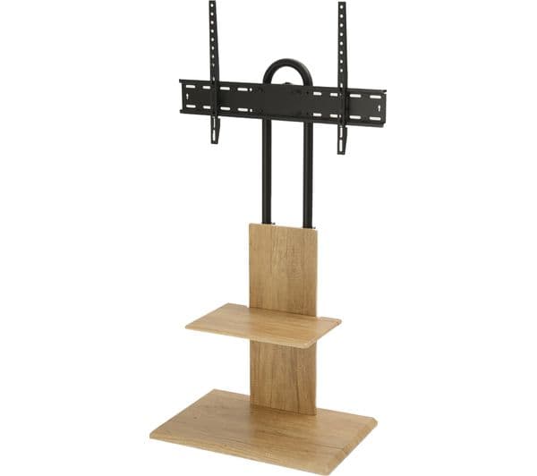 TTAP FS-2-OAK 640 mm TV Stand with Bracket for up to 65" TVs - Black & Oak