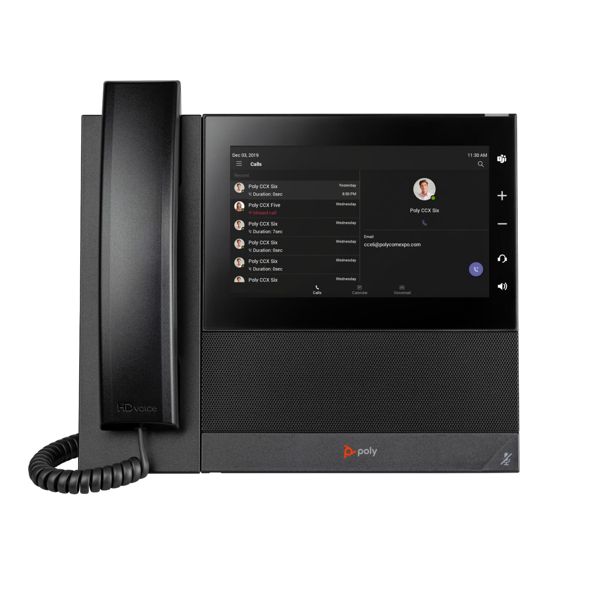 Poly CCX 600 Business Media IP Phone For Microsoft Teams PoE Without Power Supply