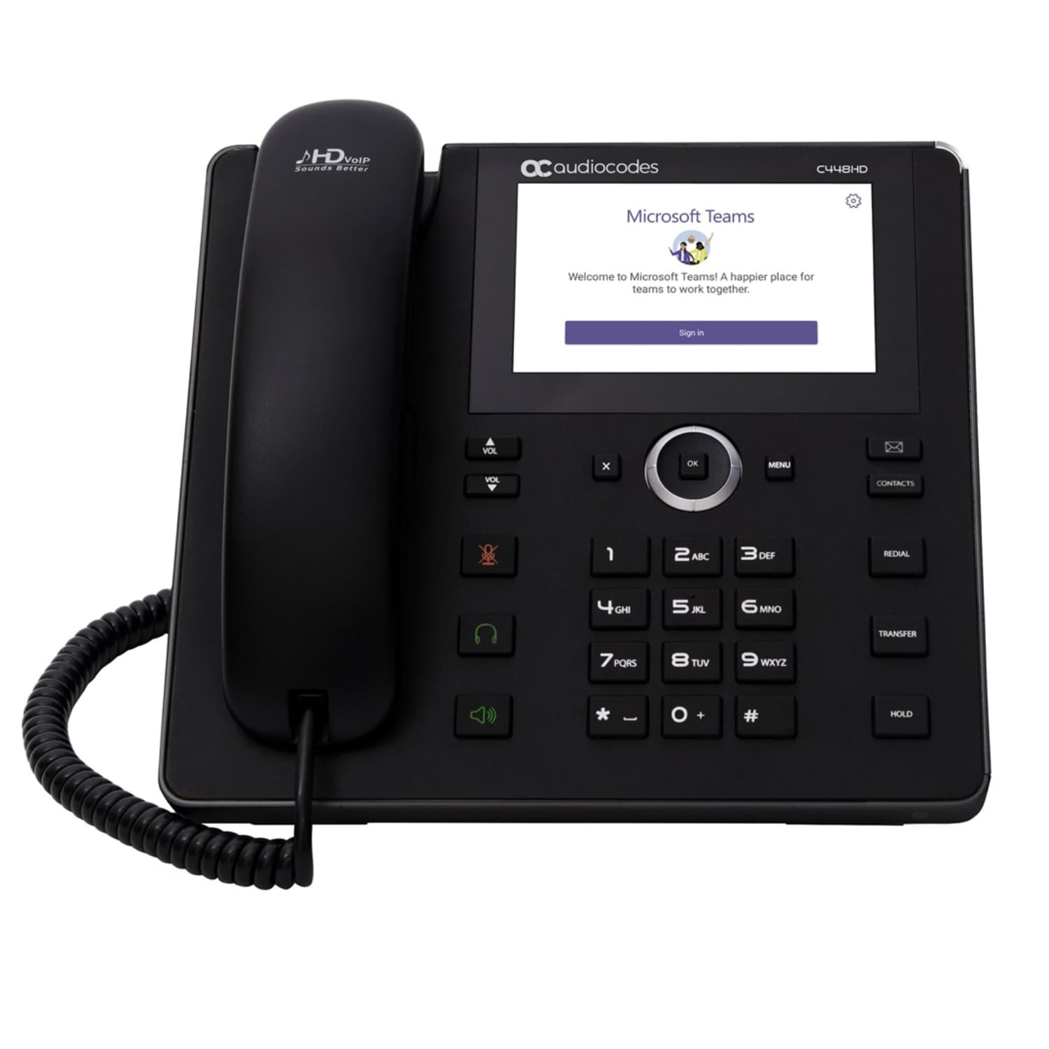 AudioCodes C448HD Teams PoE GbE IP-Phone Black