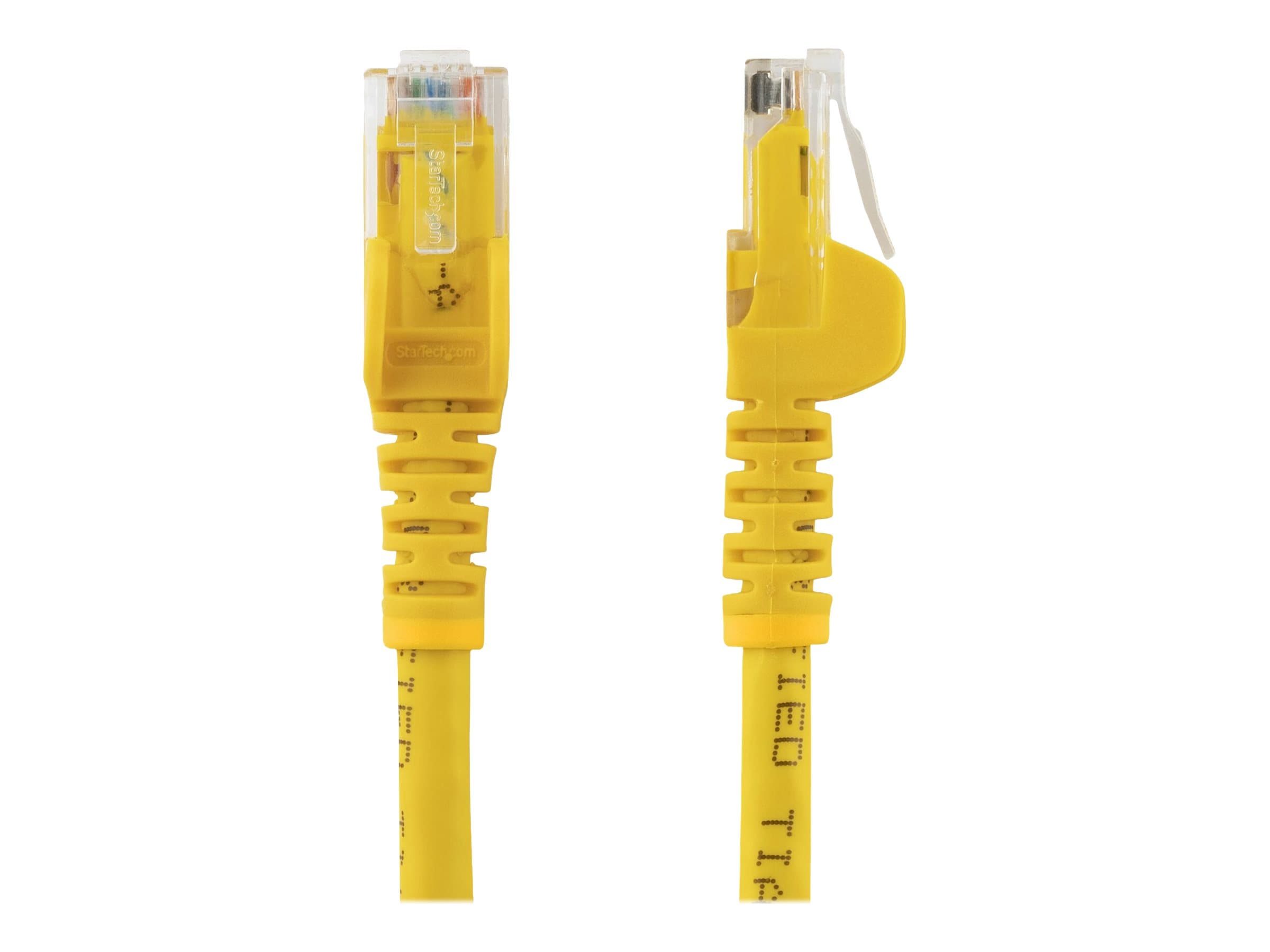 Startech 50cm CAT6 Ethernet Cable, 10 Gigabit Snagless RJ45 650MHz 100W PoE Patch Cord, CAT 6 10GbE UTP Network Cable w/Strain Relief, Yellow, Wiring