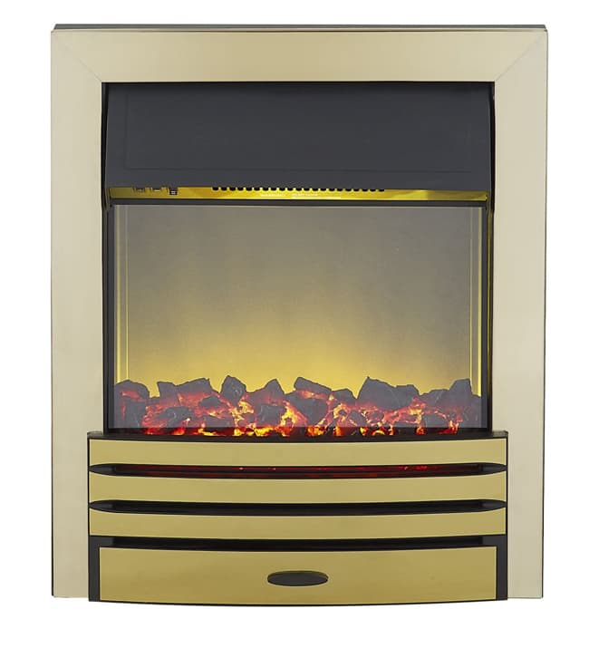 Eclipse Brass Inset Electric Fire