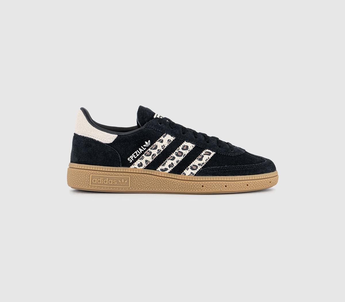 adidas Womens Handball Spezial Trainers Black Wonder Leopard White Gum, 6