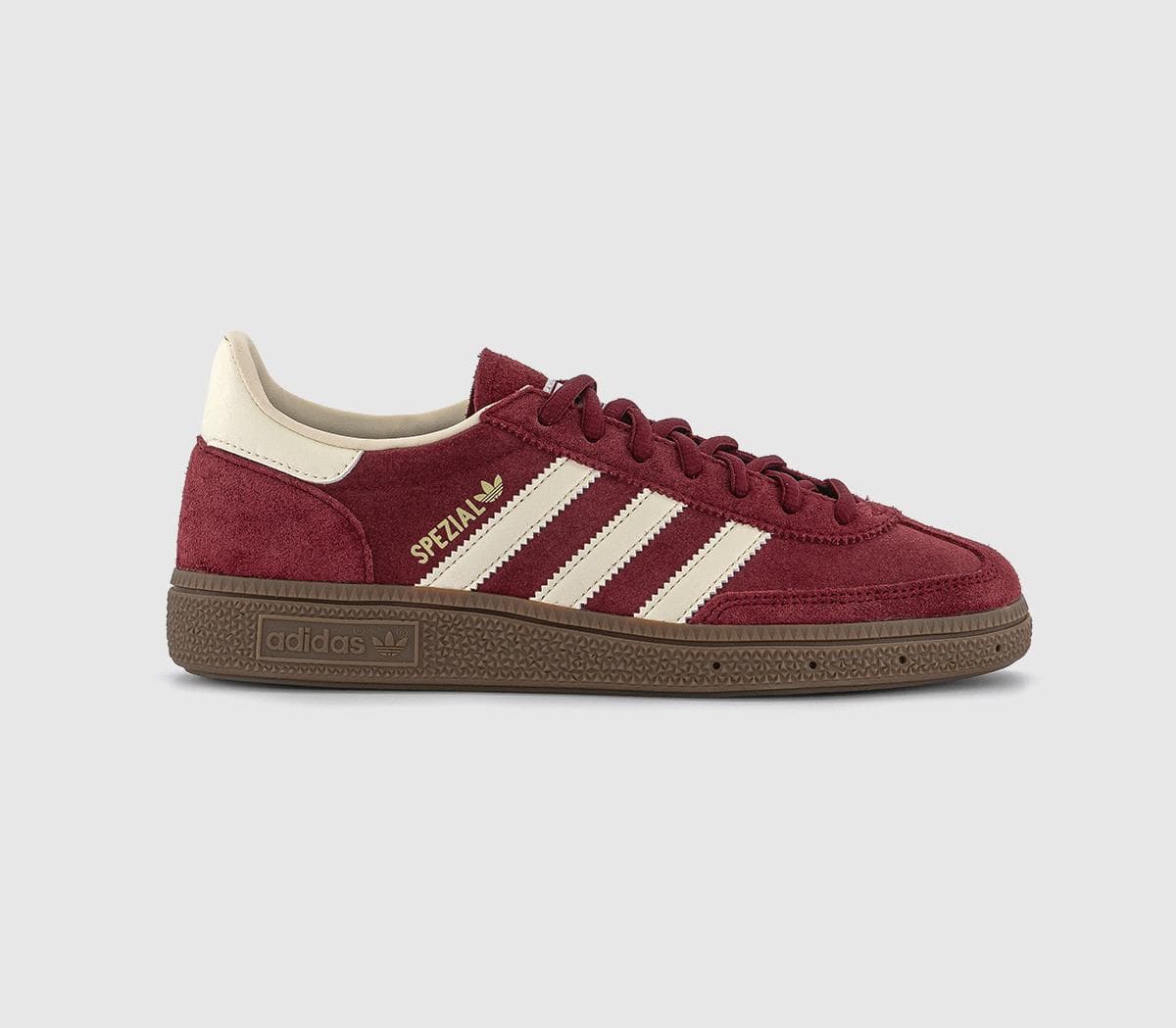 adidas Girls Handball Spezial Trainers Noble Maroon Cream White Gum In Brown, 4