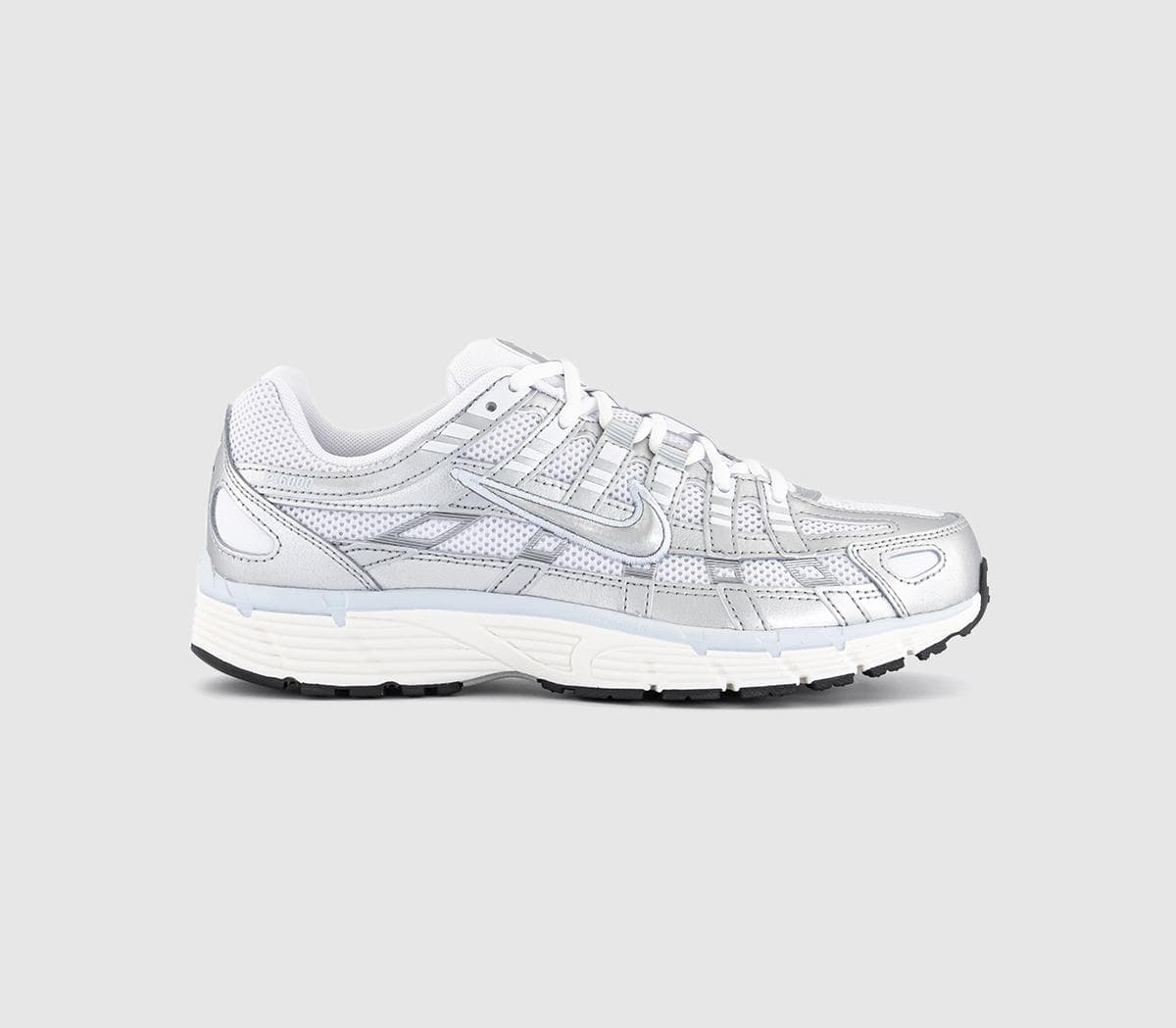 Nike P-6000 Trainers White Metallic Silver Blue Tint Sail, 11.5