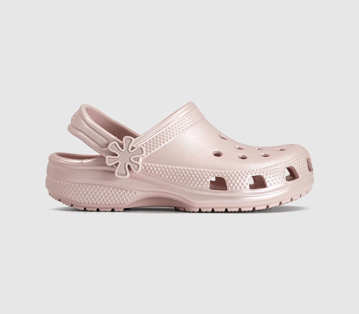 Crocs Classic Pearl Shine Kids Clogs Quartz Natural, 1 youth