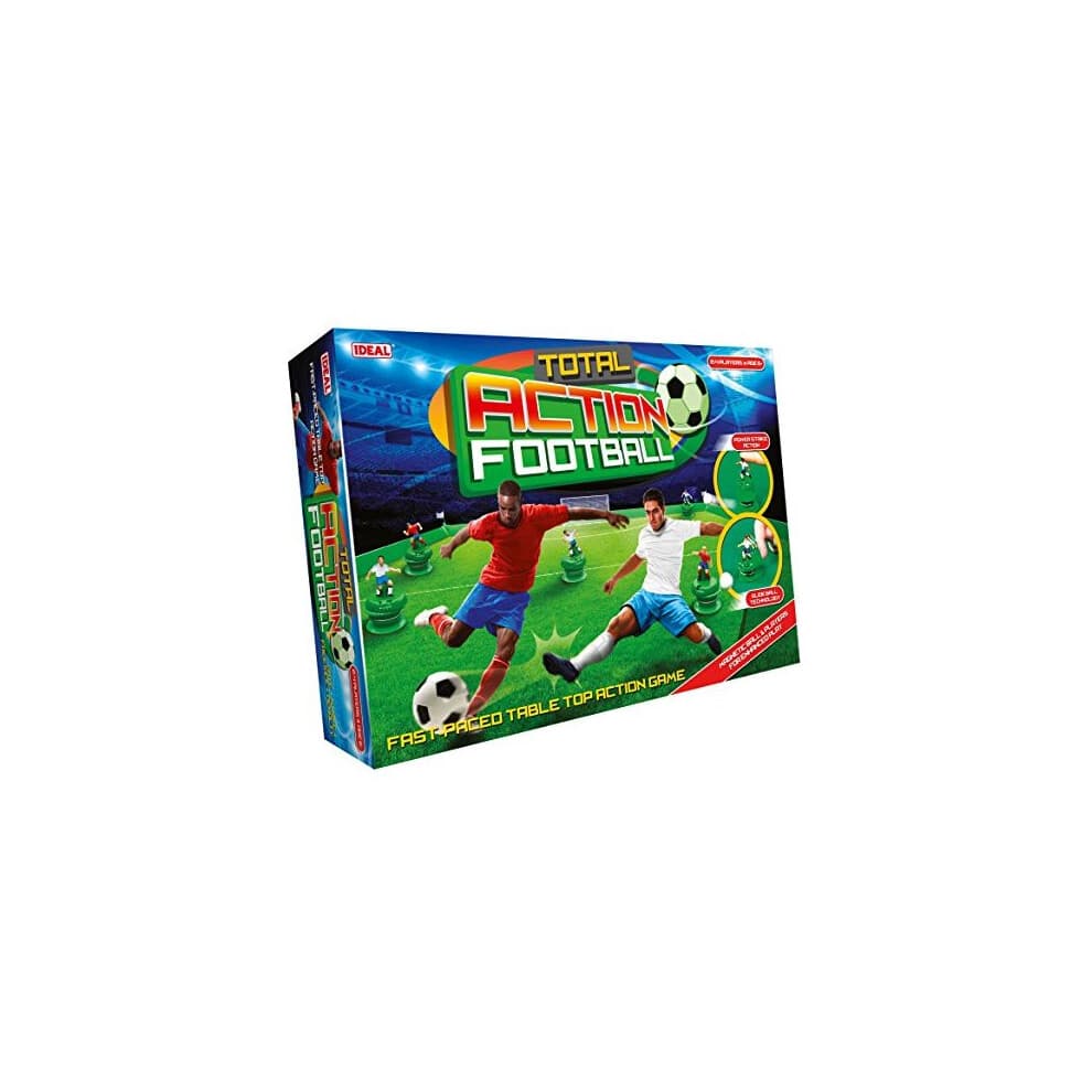 John Adams Five-A-Side Total Action Football Game – Multi-Colour Tabletop Soccer with Magnetic Action, Power-Strike & Diving Goalie