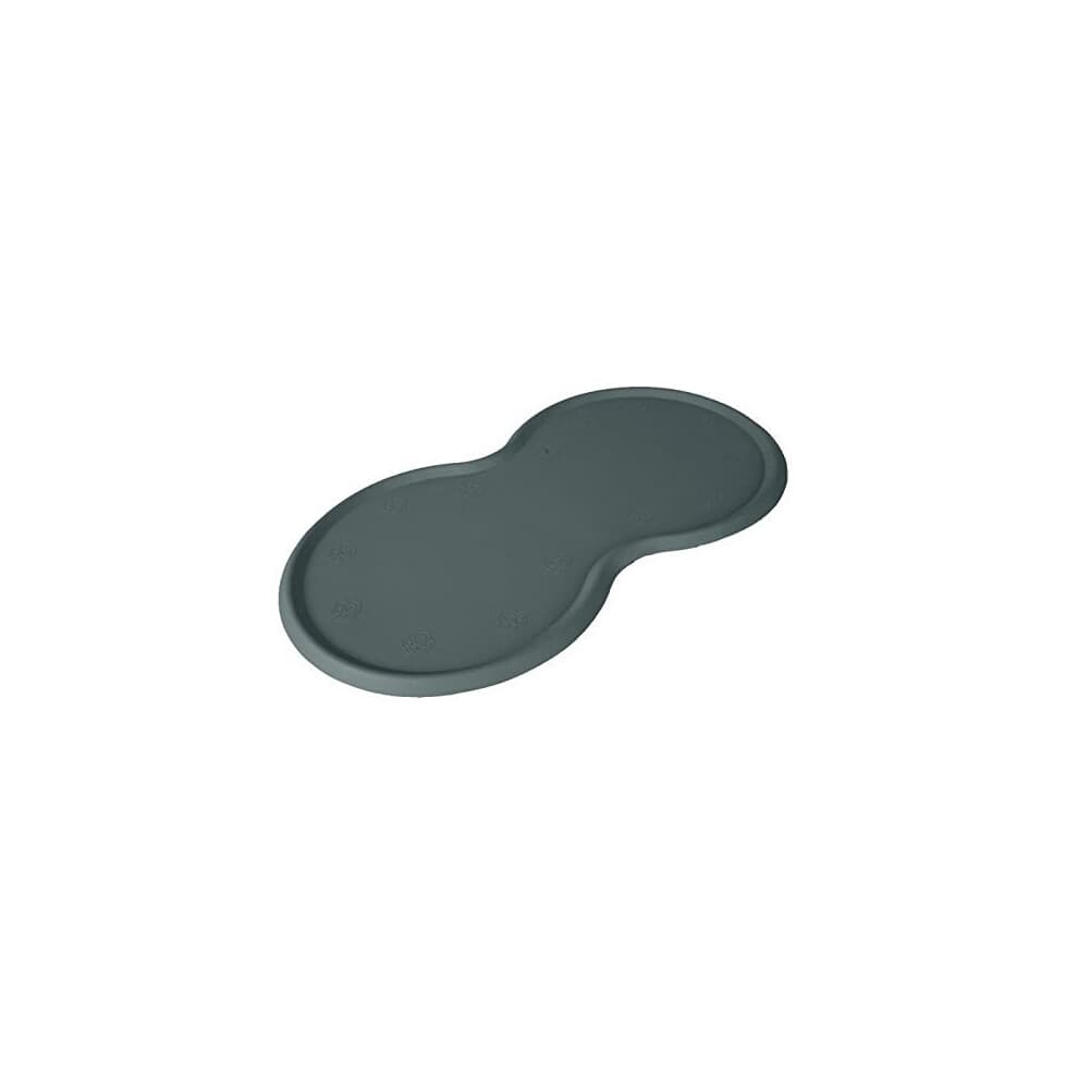 Place mat for food bowls, natural rubber, 45 × 25 cm, dark grey