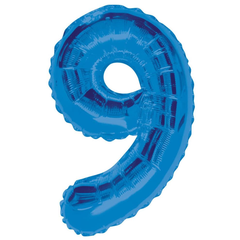 9 - Blue 34" Numeral Balloon