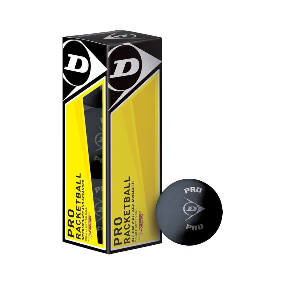 Dunlop Pro Squash Advance Player Sports Match Racketball Balls (Box Of 3) (2020)