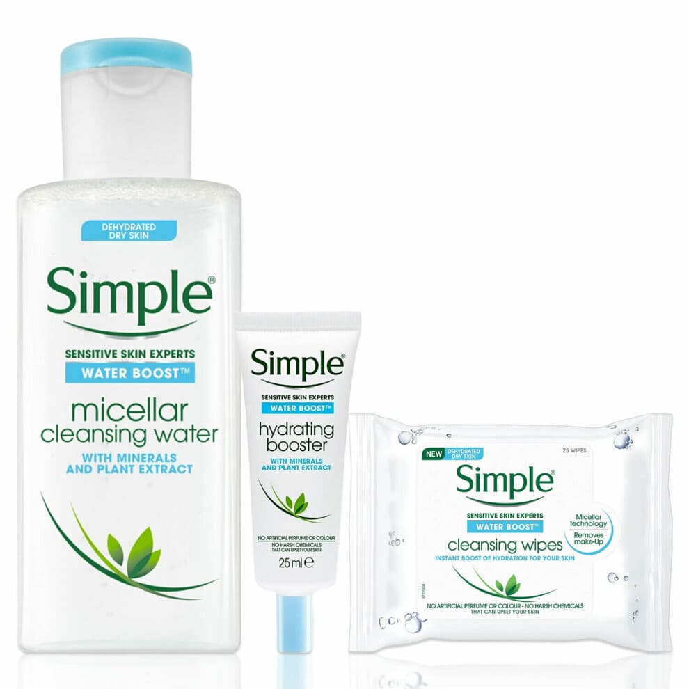 Simple Micellar Water, Cleansing Wipes & Hydrating Booster
