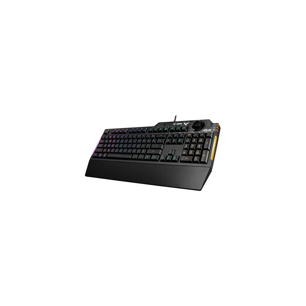 ASUS TUF GAMING K1 RGB Keyboard with Volume Knob, 19-key Rollover,...