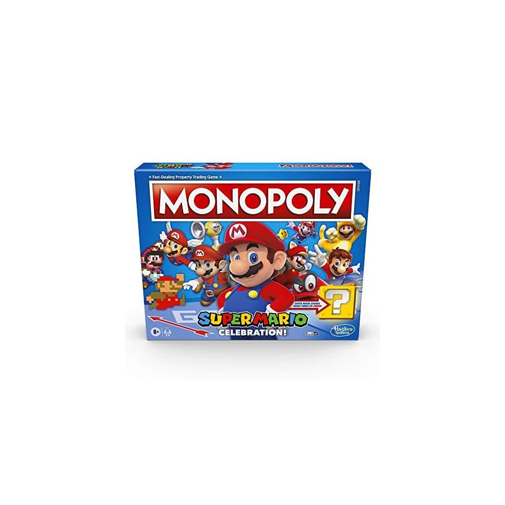 Monopoly Super Mario Celebration Edition Board Game for Super Mario Fans for Ages 8 and Up, With Video Game Sound Effects