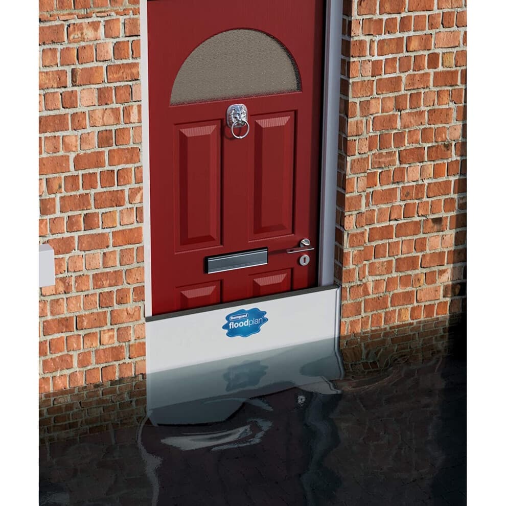 Stormguard Floodplan 30FP001 Barrier Universal Single Door KIT 970mm Wide x 750mm HIGH STORMGUARD Flood Plan, White, 28MM Thick
