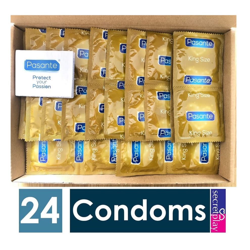 24 x Pasante King Size Condoms | Wider & Longer | 60mm Width | CE KiteMarked