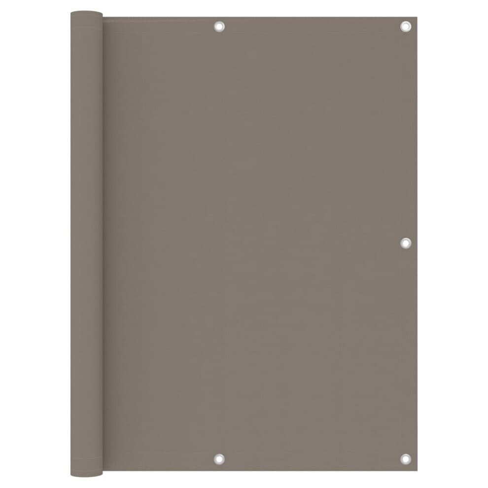 vidaXL Balcony Screen Taupe 120x600 cm Oxford Fabric Fence Privacy Screening