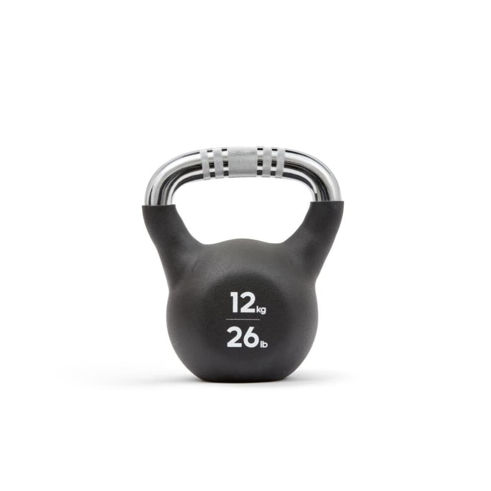 (12kg) Adidas Cast Iron Kettlebell Gym Workout Neoprene Coated 4-16kg