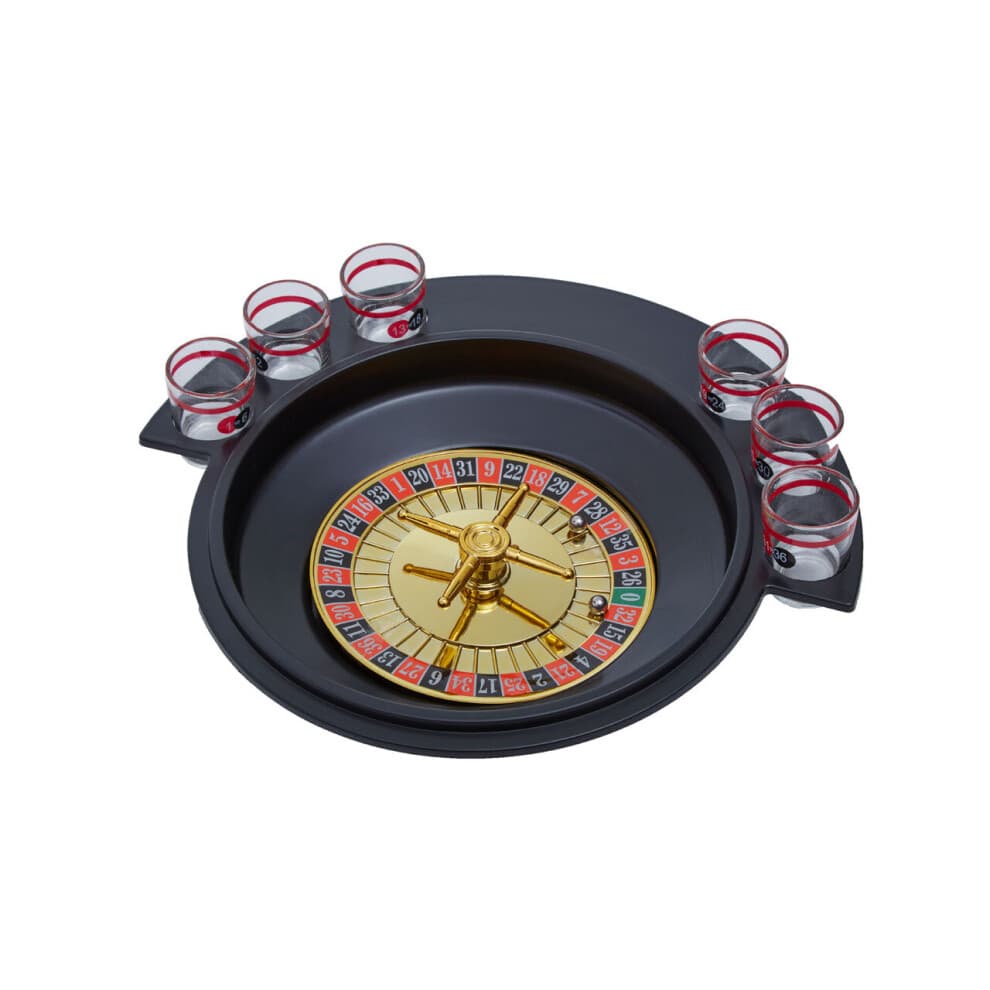 Fun Roulette 6 Glass Lucky Shot Drinking Game, Functional Drinking Roulette Game, Portable Drinking Game