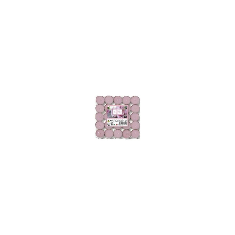Price's Candles Tealights Pack 25 - Rose Scent, Up to 4 Hours Burn Time Per Tealight | Code 021940D