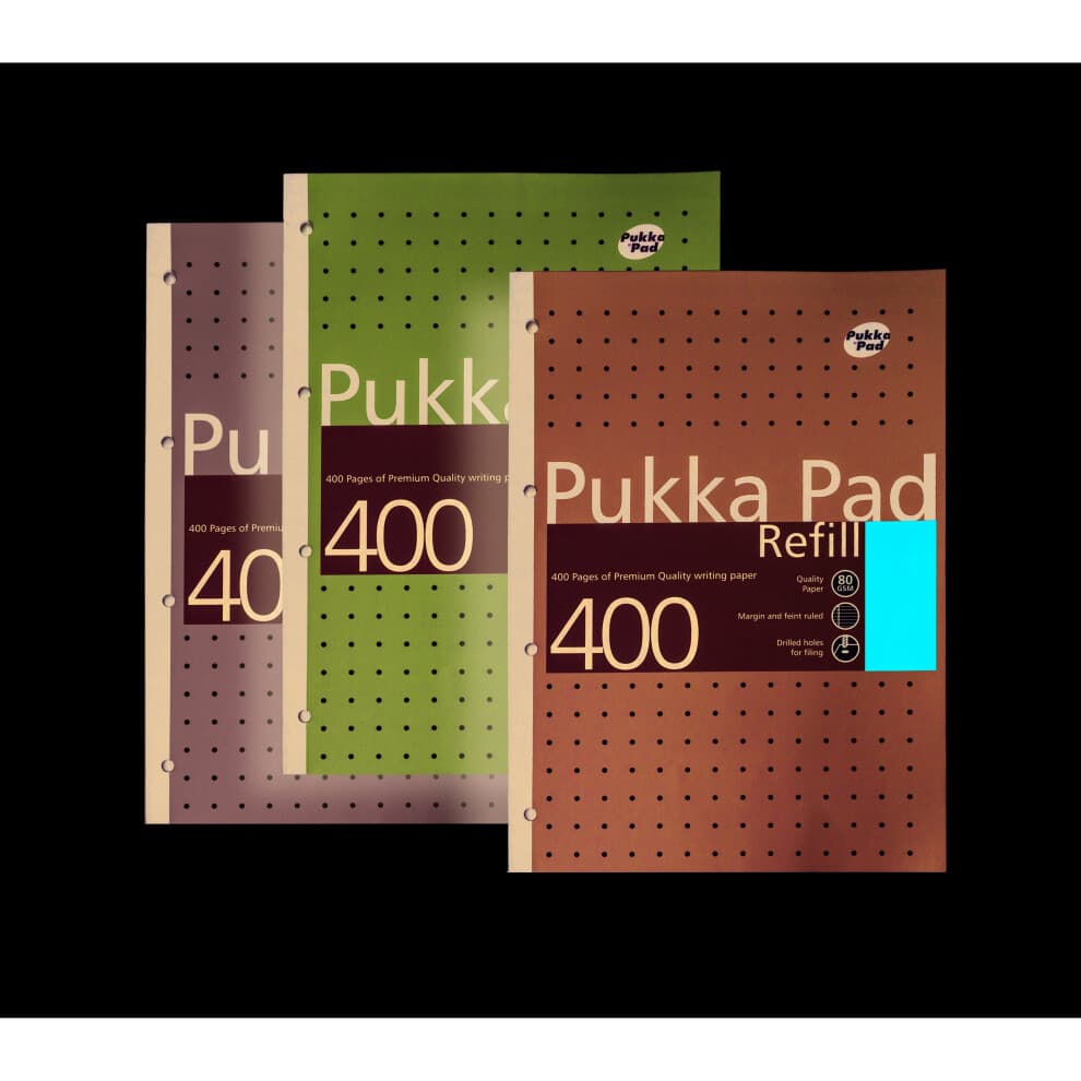 Pukka Pad A4 Refill Pad 400 Page - assorted pack of 5