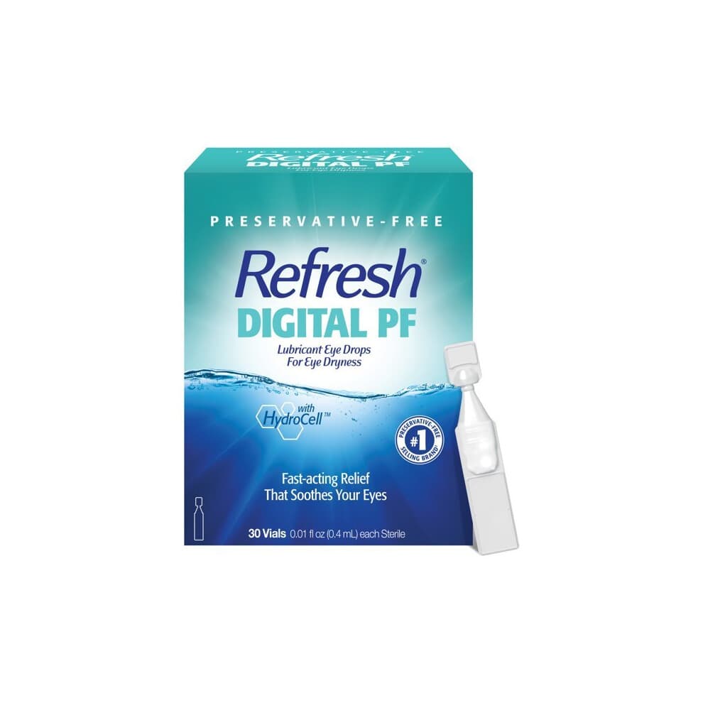 Refresh Digital PF Preservative-Free Non-Preserved Tears, 30 Single-Use Containers, 0.01 fl oz (0.4 mL)