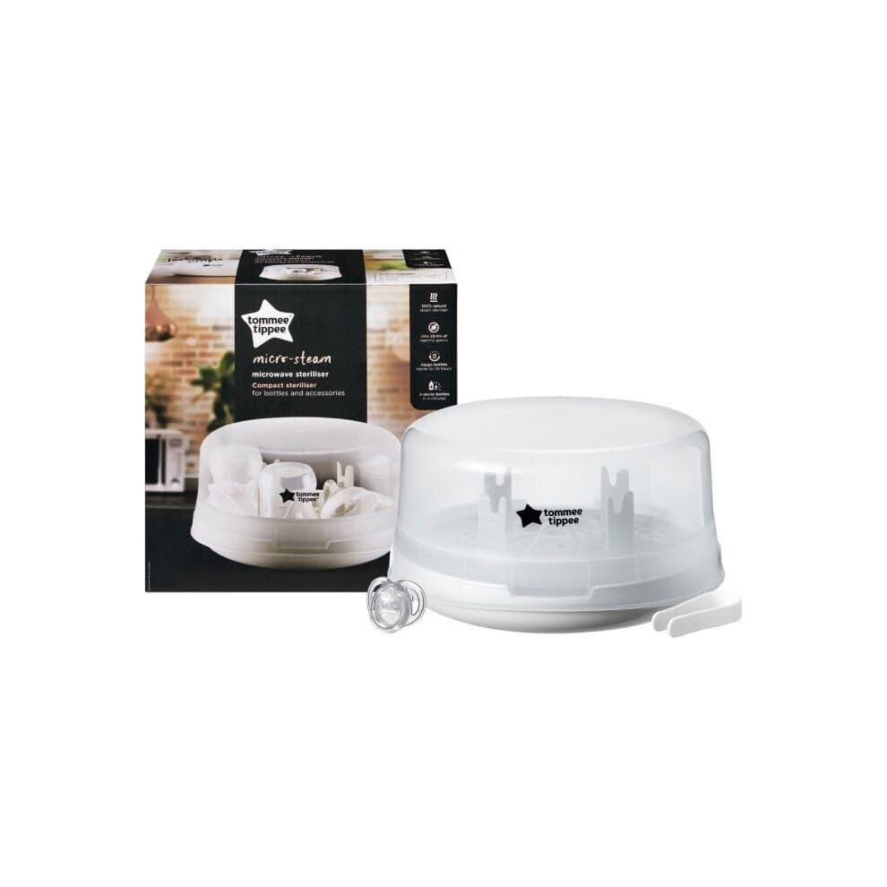 Tommee Tippee Steam Steriliser Microwave for Baby Bottles 100% Natural Steam