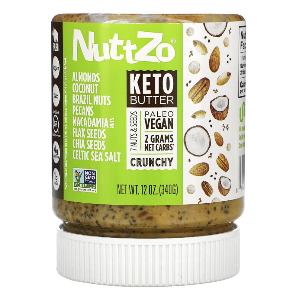 Nuttzo, Keto Butter, 7 Nuts & Seeds, Crunchy, 12 oz (340 g)