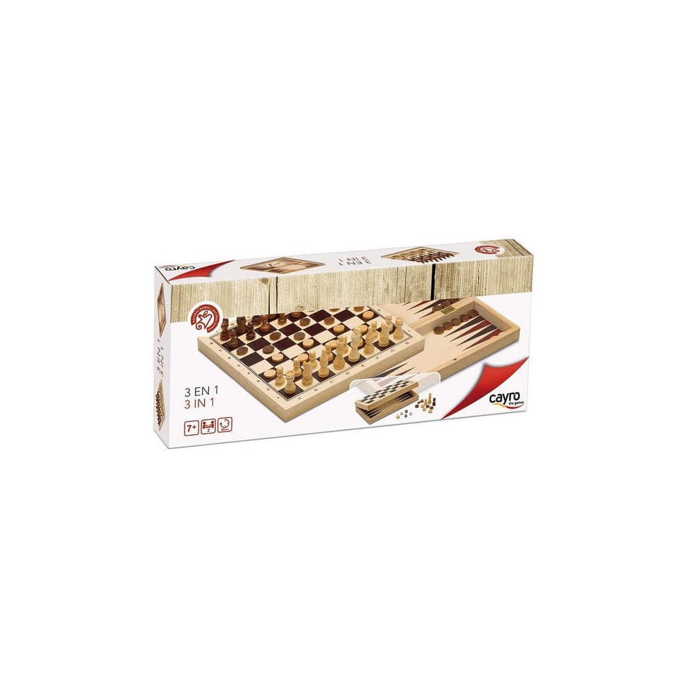 Set Cayro 3-in-1 Chess Backgamon Ladies