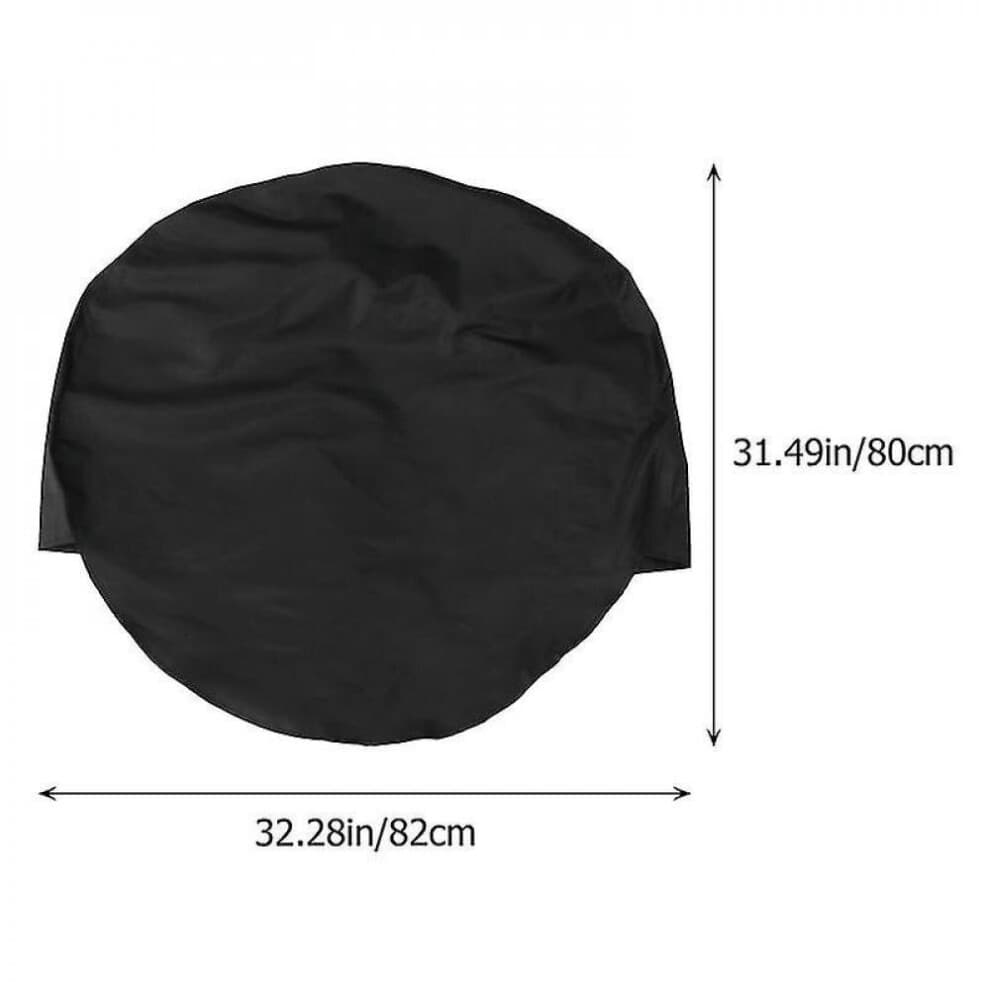 4pcs Wheel Tire Dustproof Covers For Auto Truck Car Camper Trailer(black)