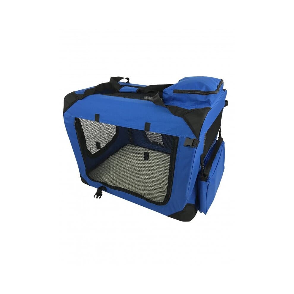 (Small) Pet Soft Carrier Crate Portable Foldable Blue