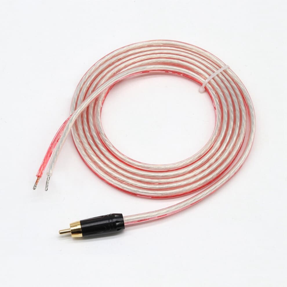 Replacement Repair Speaker Wire Cable 5Ft with RCA Plug to Stripped Ends