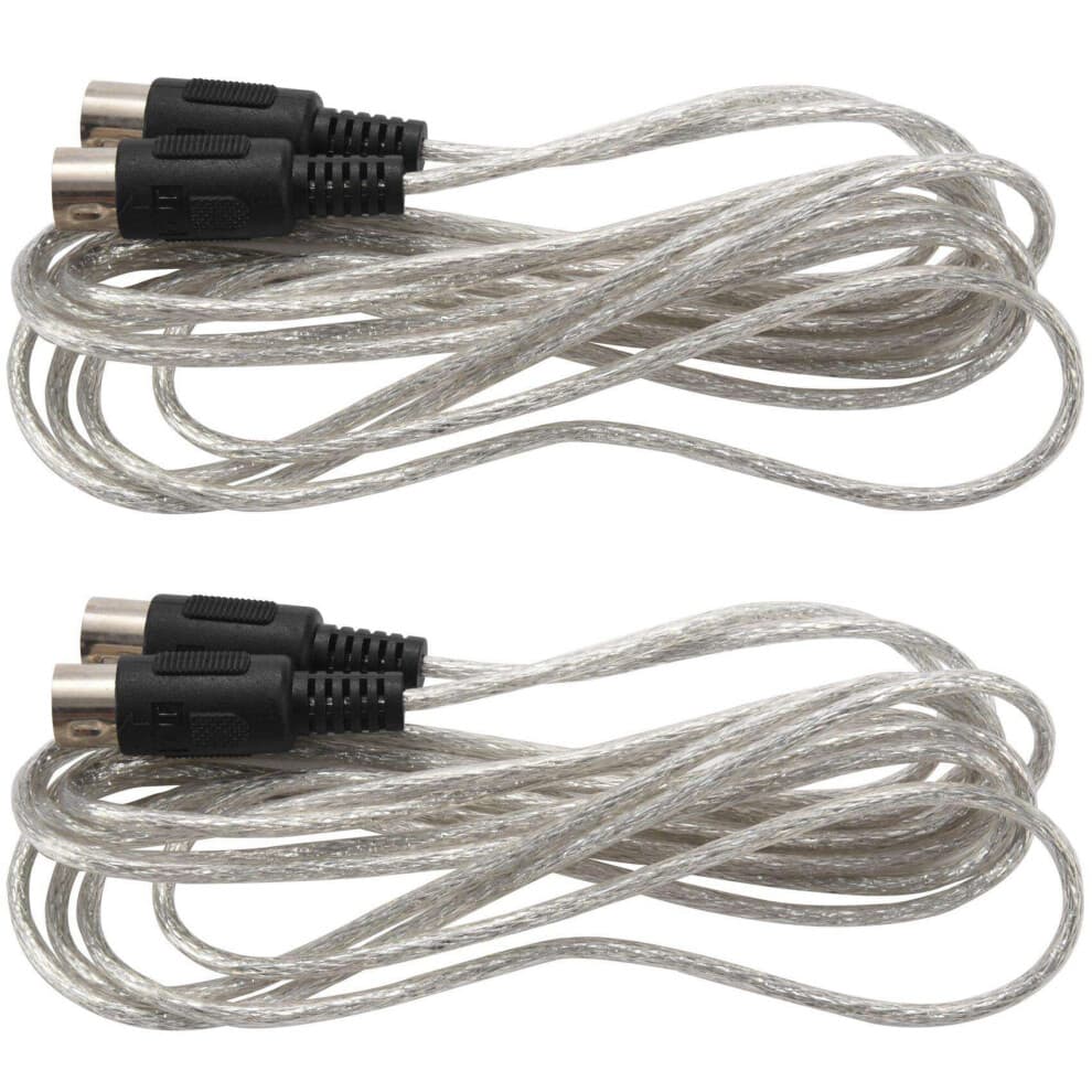 2pcs 9.8FT Midi Male to Male DIN 5-Pin Music Instrument Extension
