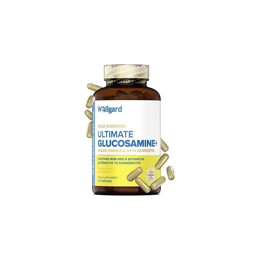 Vegan Glucosamine Phytodroitin by Wellgard Quercetin MSM Botanical Alternative to Chondroitin Phytodroitin Ginger Extract Extract Rosehip Made in UK