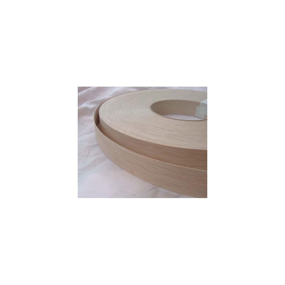 Iron On Oak Veneer Edging Tape - 40mm x 2.5m - Easy Iron-On Finish for Doors, Worktops & Shelving