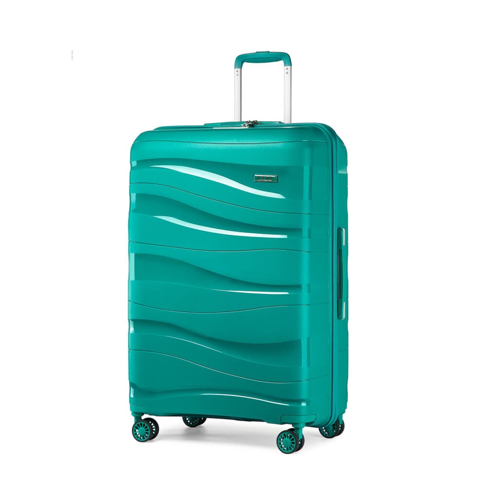 (Blue, 28 inch) One Or Four Pieces Lightweight PP Hard Shell Suitcase With TSA Lock