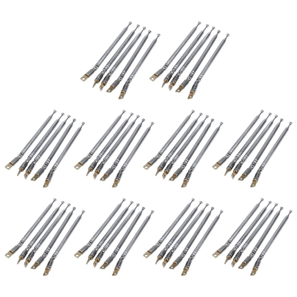 50 Pcs 32cm Length 5 Section Telescopic AM FM Radio Antenna 180 Degree