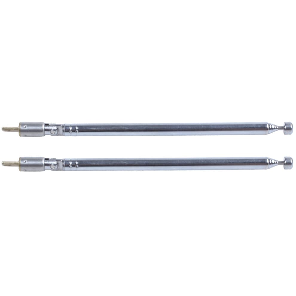 2X Replacement 49cm 19.3 inch 6 Sections Telescopic Antenna Aerial for Radio TV