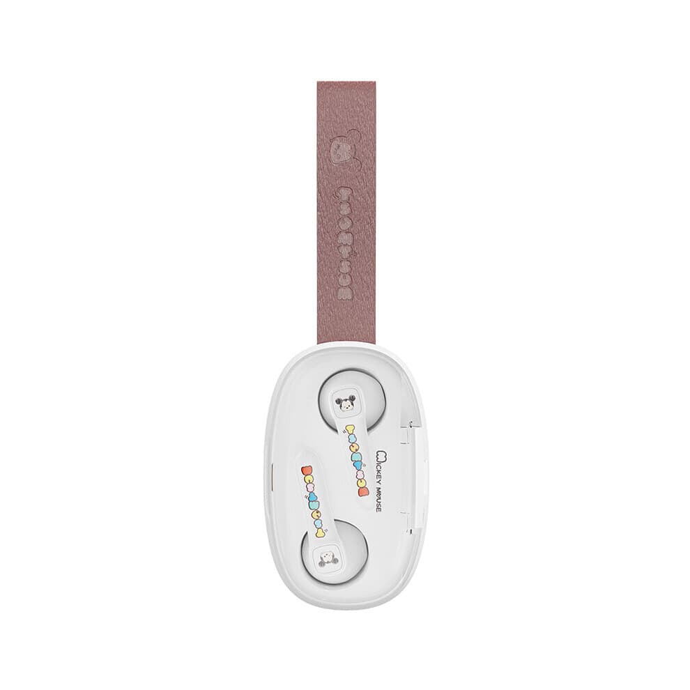(a-White) Disney PC-992 Portable Handheld Bluetooth Headsets HIFI Stereo Wireless Earphone Noise Reduction Waterproof Earbuds Long Standby