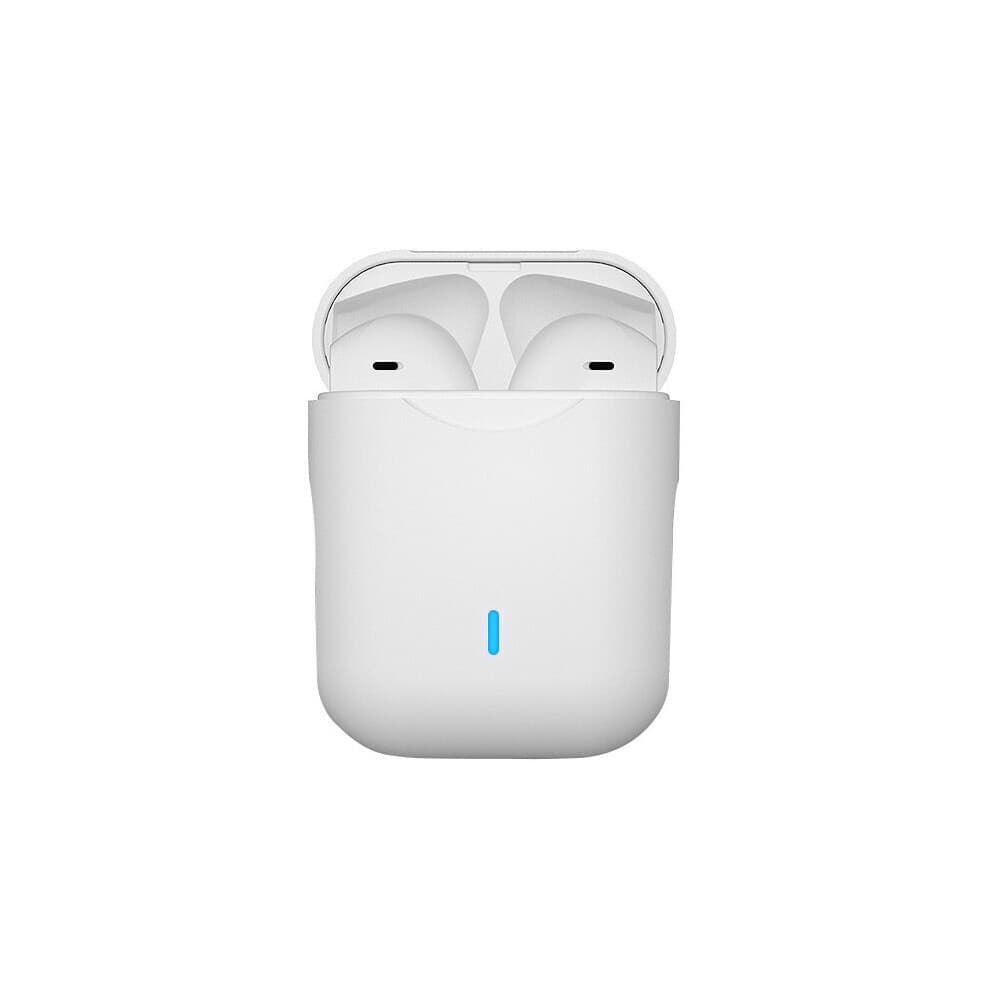 (a-White) I12 Pro Earphone Bluetooth with Mic Volume Control Charging Earbuds Outdoor Wireless Headset Driveing Headphones