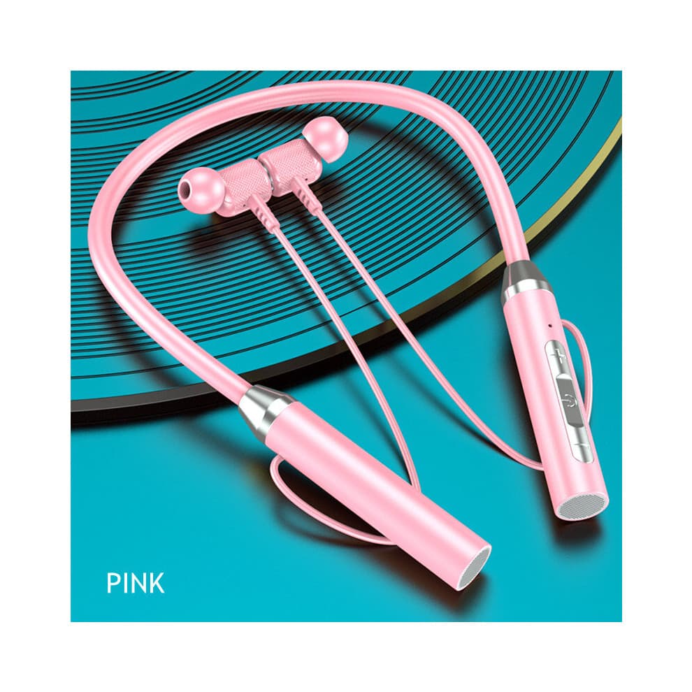(a-Pink) Olaf Bluetooth 5.0 Wireless Earphones Headphones TWS Magnetic Neckband Earphones IPX7 Waterproof Sport Headset with Micphone