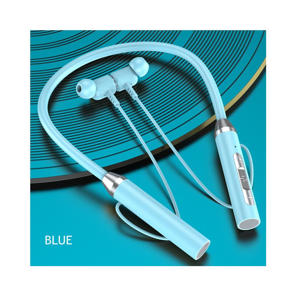 (a-Blue) OLAF Bluetooth 5.0 Wireless Headphones Wired Magnetic Sports Waterproof Neckband Earphones TWS Earbuds Headset With Micphone