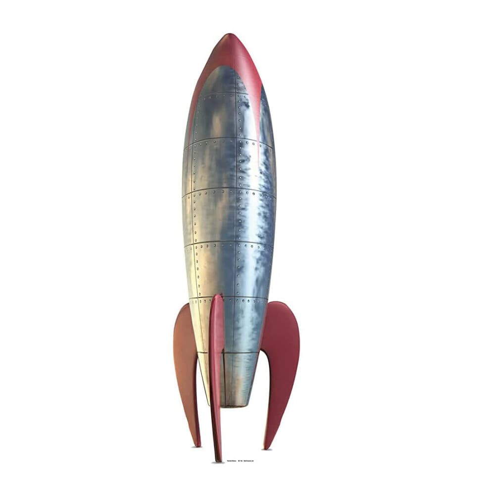 Rocket (Retro - Stylised) - Lifesize Cardboard Cutout / Standee