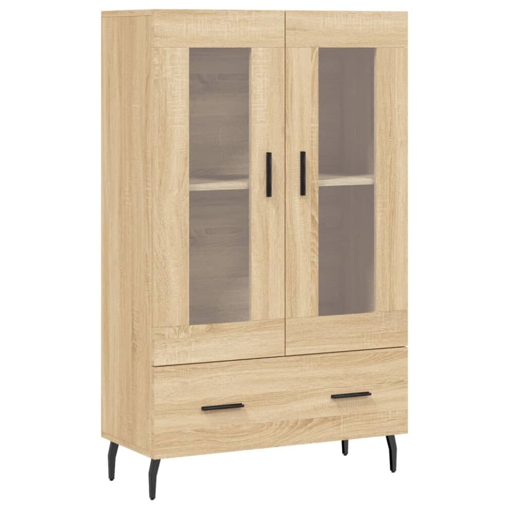 (sonoma oak) vidaXL Highboard Sideboard Cupboard Side Cabinet Brown Oak Engineered Wood