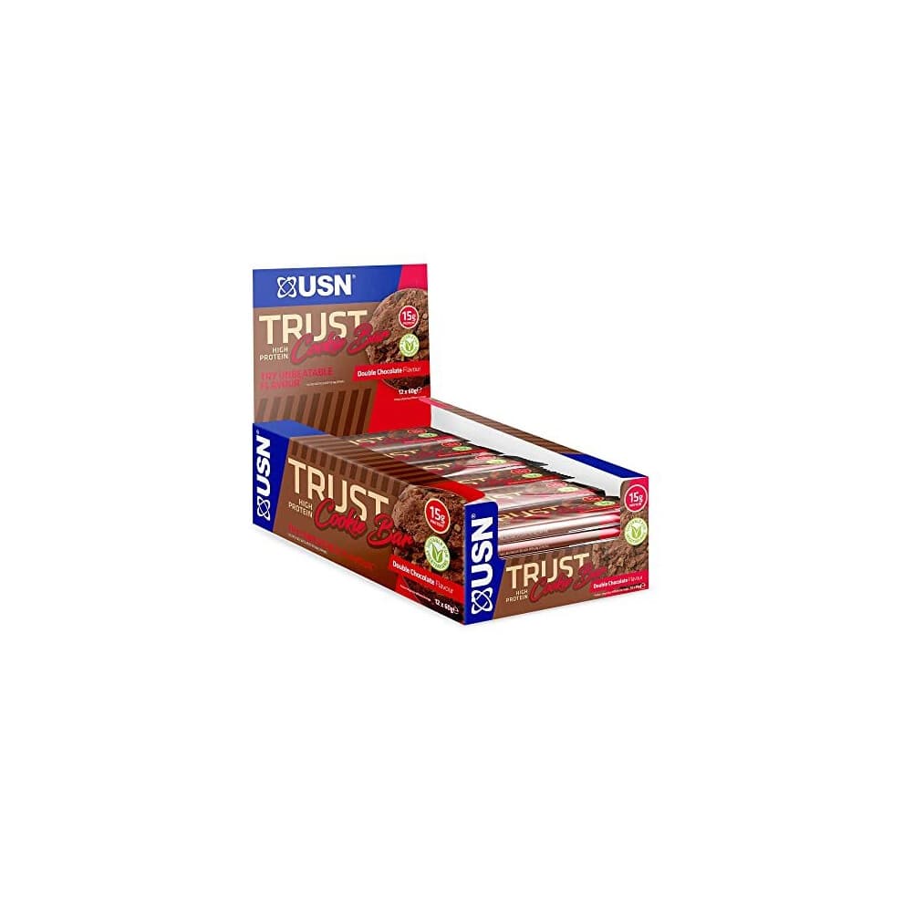 Trust Cookie Bar, Triple Chocolate Protein Cookie: High Protein Bars, Perfect On-the-Go & Post-Workout Protein Snacks (12 x 60g Bars per Pack)