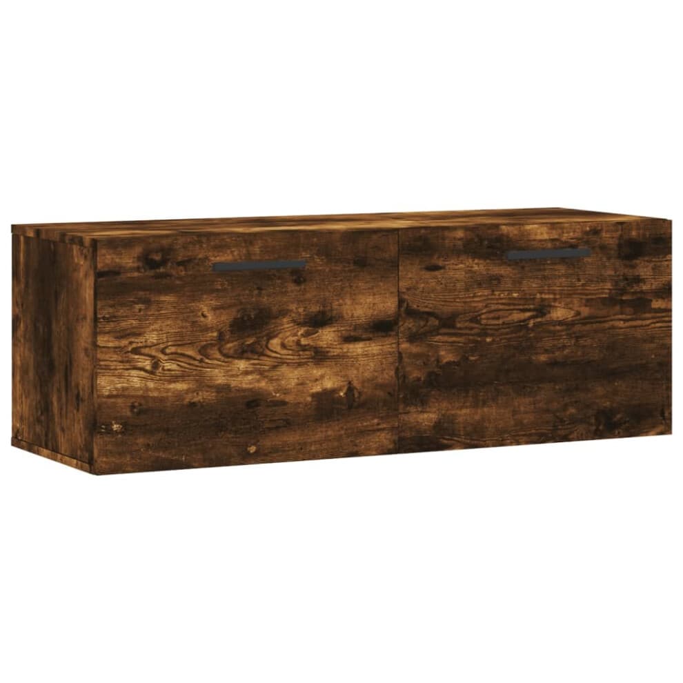 (smoked oak, 100 x 36.5 x 35 cm) vidaXL Wall Cabinet Wall Storage Display Cabinet Grey Sonoma Engineered Wood