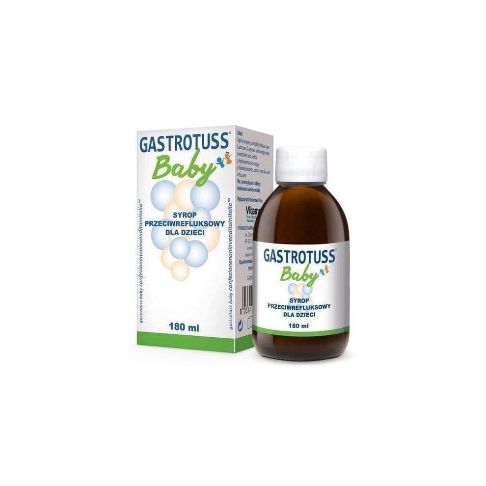 Gastrotuss Baby Anti-Reflux Syrup for Infants & Children (180 ml) - Magnesium Alginate & Simethicone