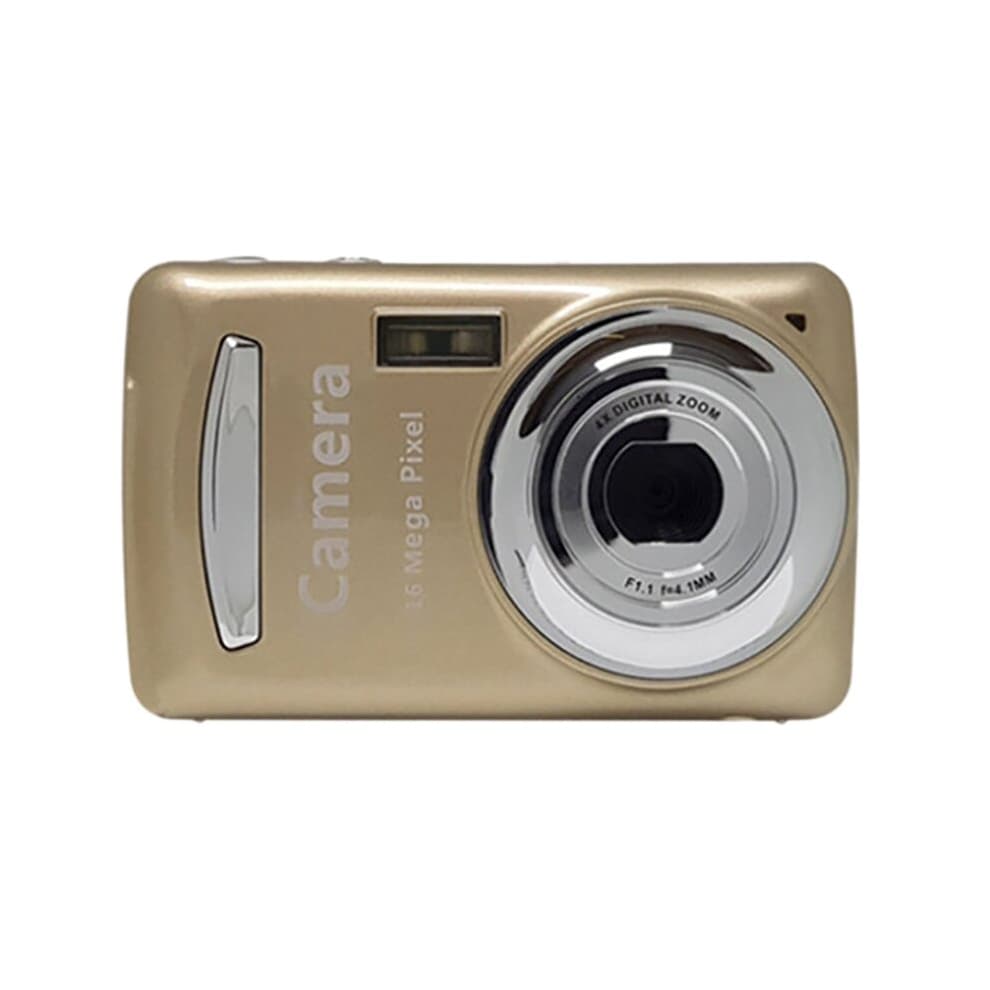 Digital Camera,Portable Cameras 16 Million HD Pixel Compact Home Digital Camera for Kids Teens Seniors Golden