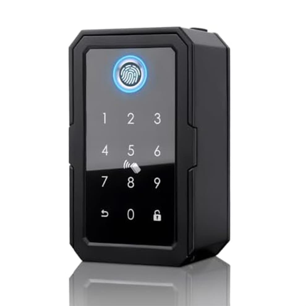Smartkey Wireless Key Lock Box with Bluetooth, App, PIN & Fingerprint – Durable Zinc Alloy Safe for Home & Real Estate (2.56x4.33x1.57 in)