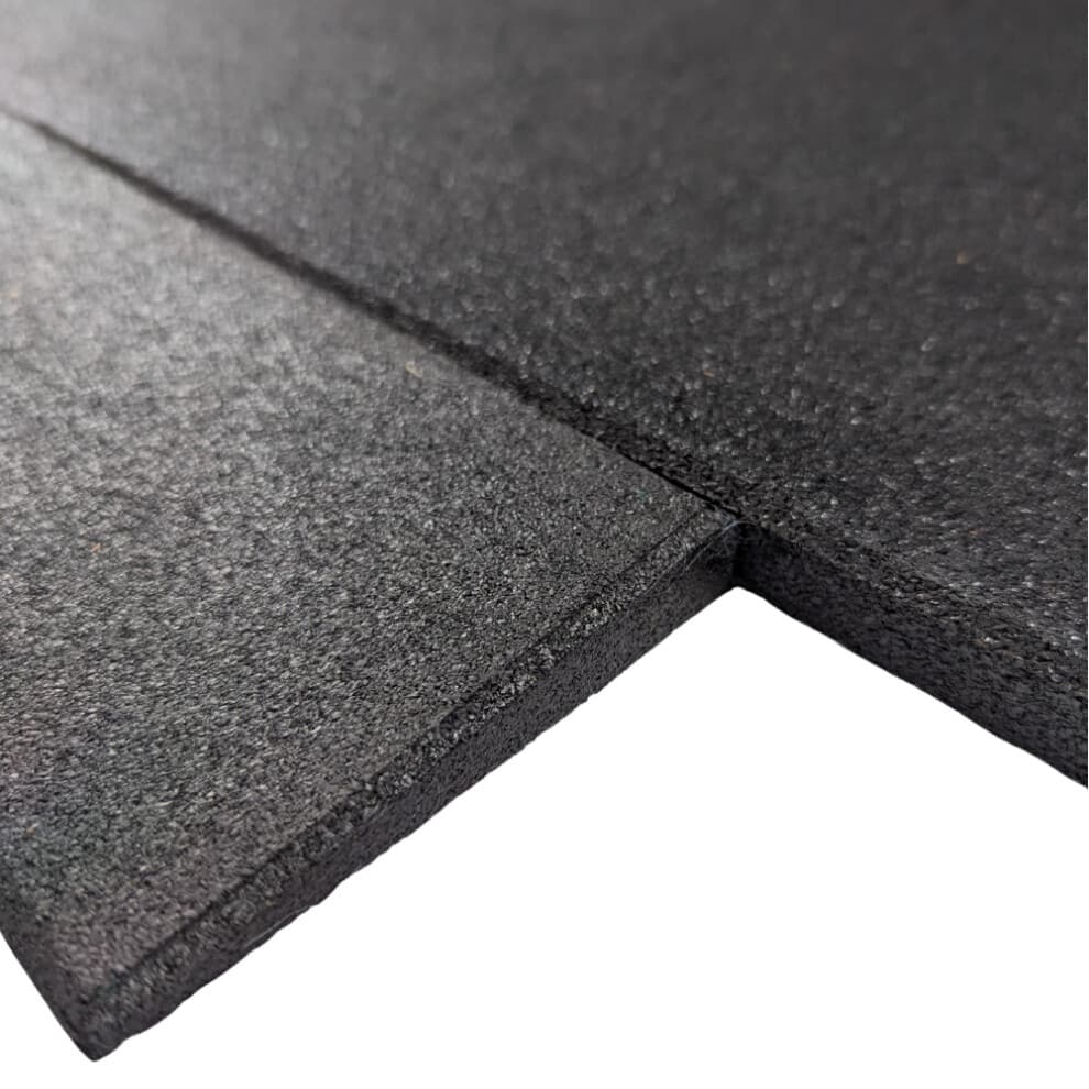 (15mm Thick) Gym Mat Edge Finishing Strip  - 50cm Long - Rubber Crumb