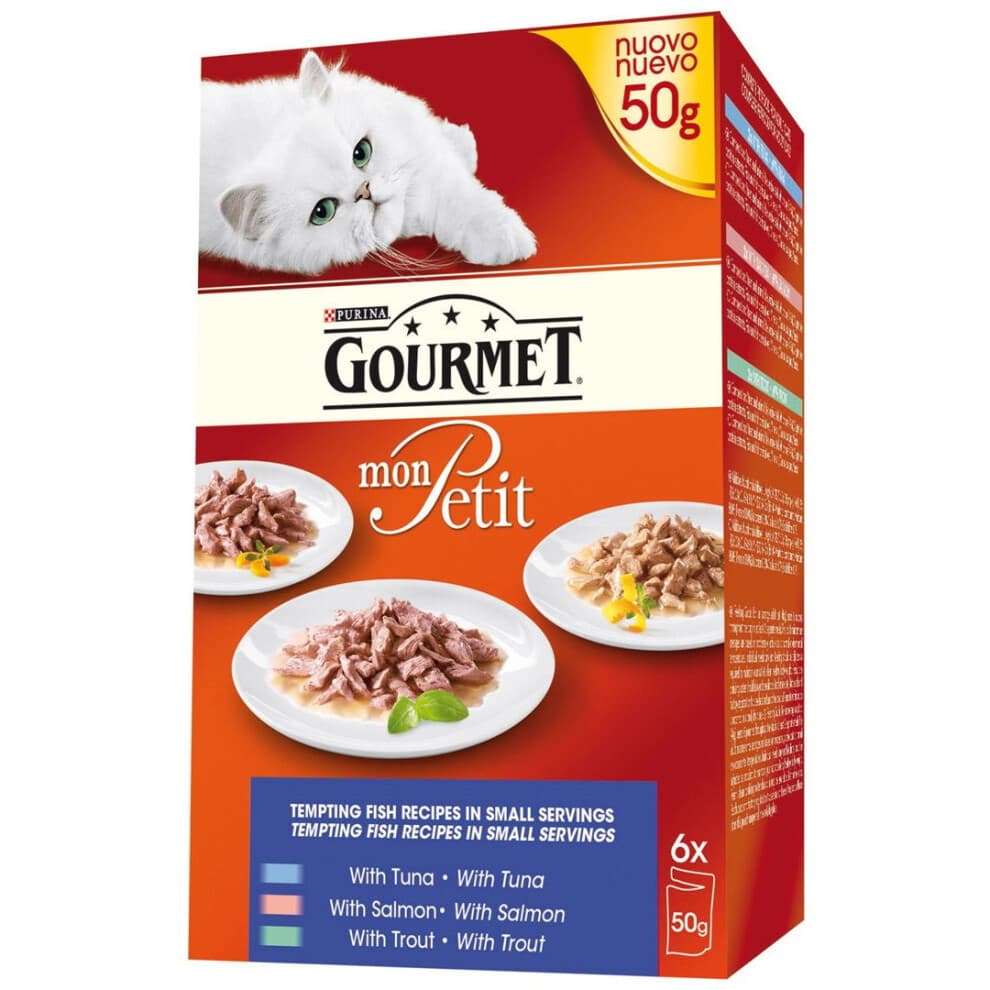 Gourmet Mon Petit Fish 6x50g – Salmon, Tuna & Trout – 12238169