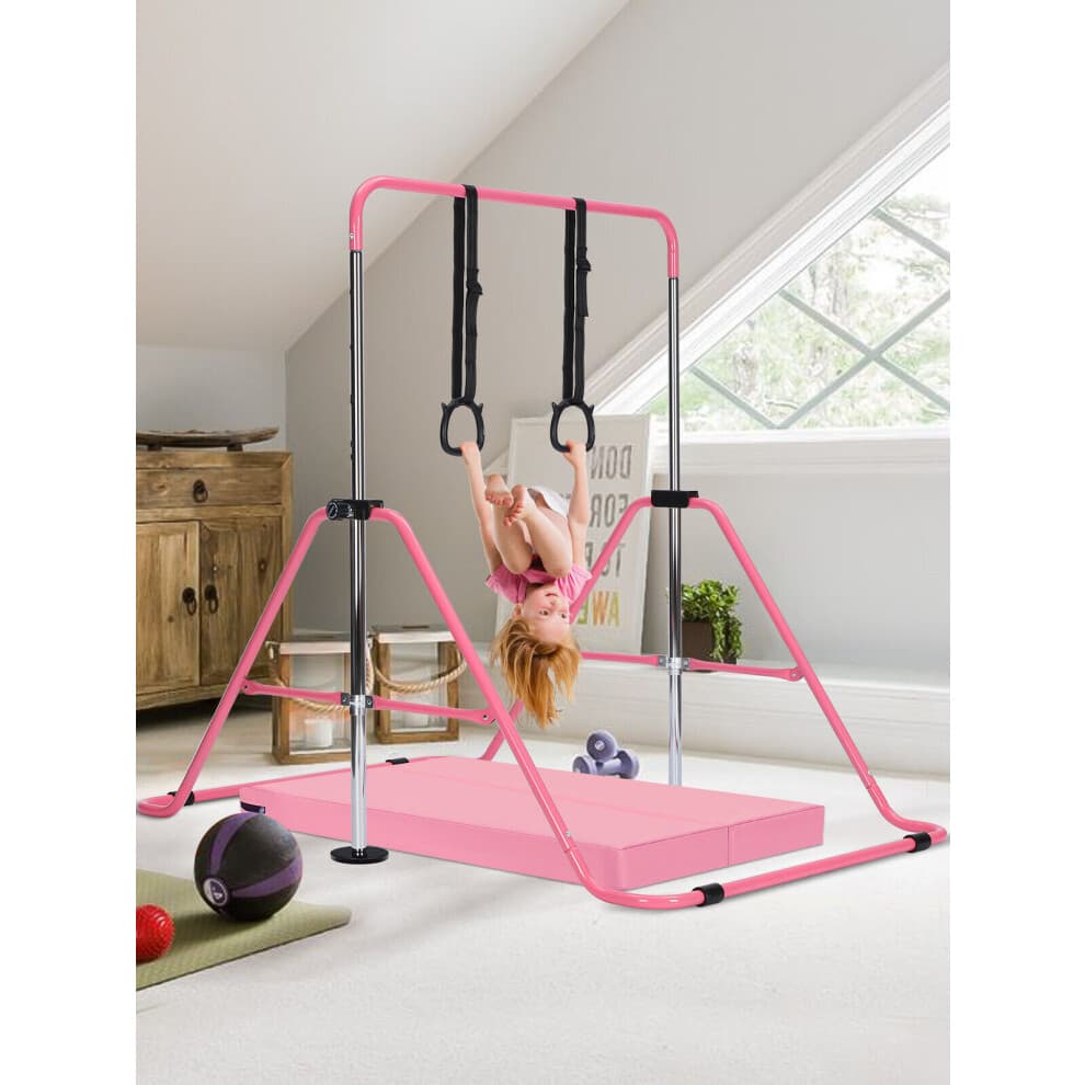(5?Pink) Adjustable Kid Gymnastics Bar Training Bar